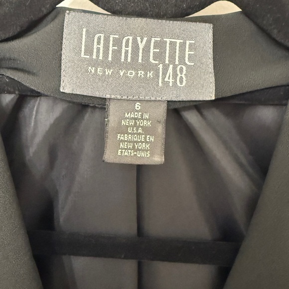 Lafayette 148 NY Black Tailored Blazer Jacket Size 6 - Picture 2 of 14